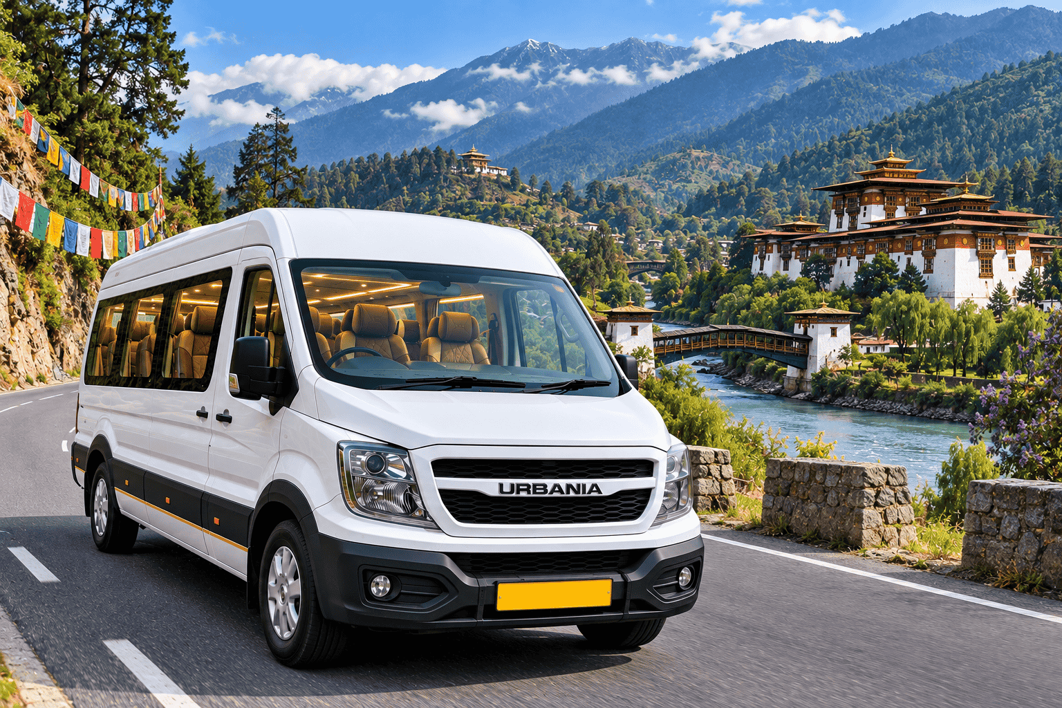 12 Seater Urbania Gurgaon to Thimphu and Punakha | Luxury Bhutan Road Trip